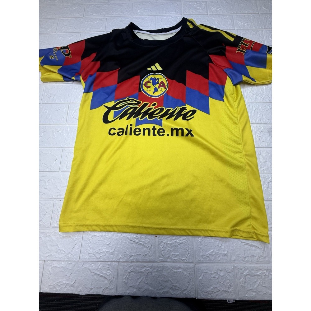 Club America HOME Yellow Soccer Jersey Mexico Futbol Jersey | Size Men's Large